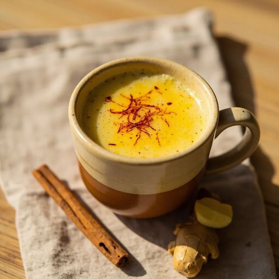Golden milk con azafrán